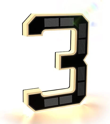 House Number Sign Solar-Powered Dusk Sensor Weather-Resistant