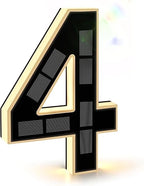 House Number Sign Solar-Powered Dusk Sensor Weather-Resistant
