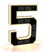 House Number Sign Solar-Powered Dusk Sensor Weather-Resistant