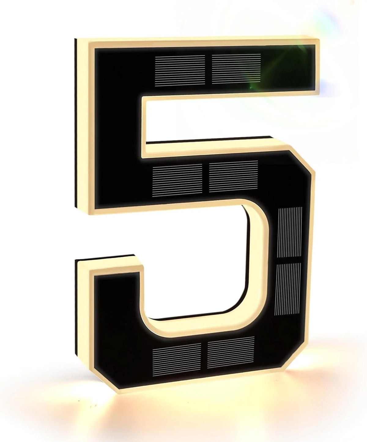 House Number Sign Solar-Powered Dusk Sensor Weather-Resistant