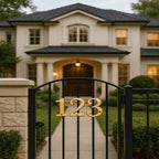 House Number Solid Brass Classic Design Mounting Hardware Included