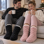 House Socks Plush Teddy Lining & Non-Slip Sole