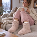 House Socks Plush Teddy Lining & Non-Slip Sole