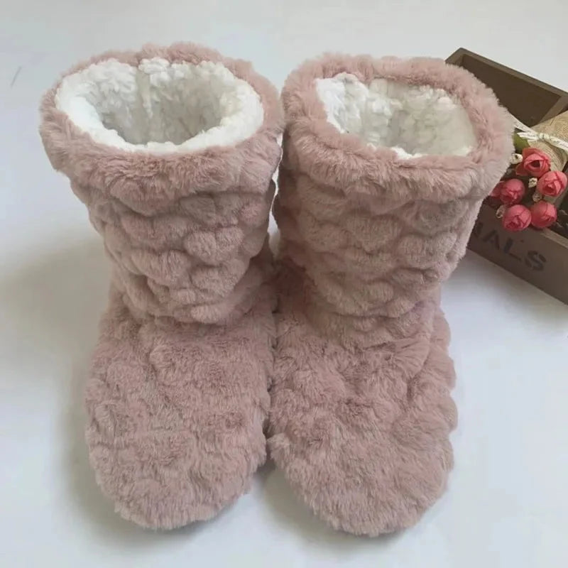 House Socks Plush Teddy Lining & Non-Slip Sole