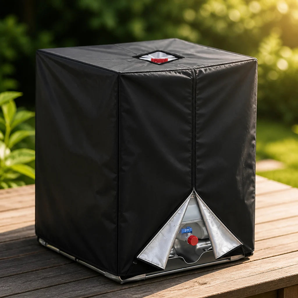 IBC Tank Cover UV-Reflective Drawstring & Top Flap