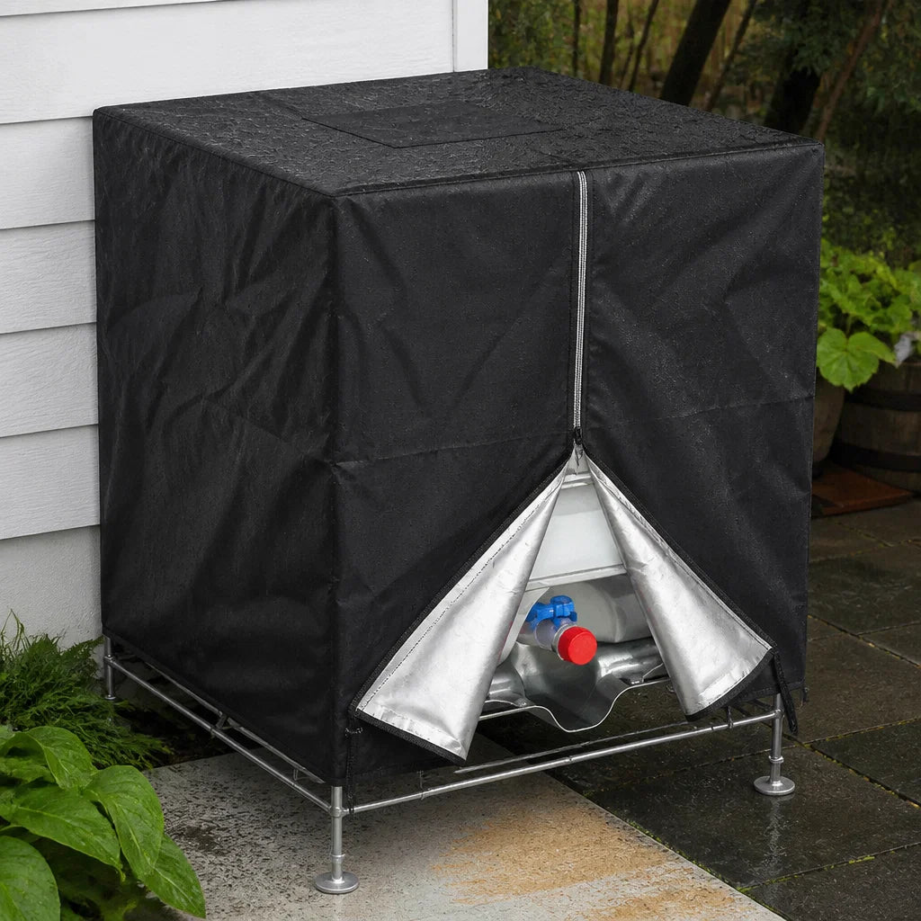 IBC Tank Cover UV-Reflective Drawstring & Top Flap