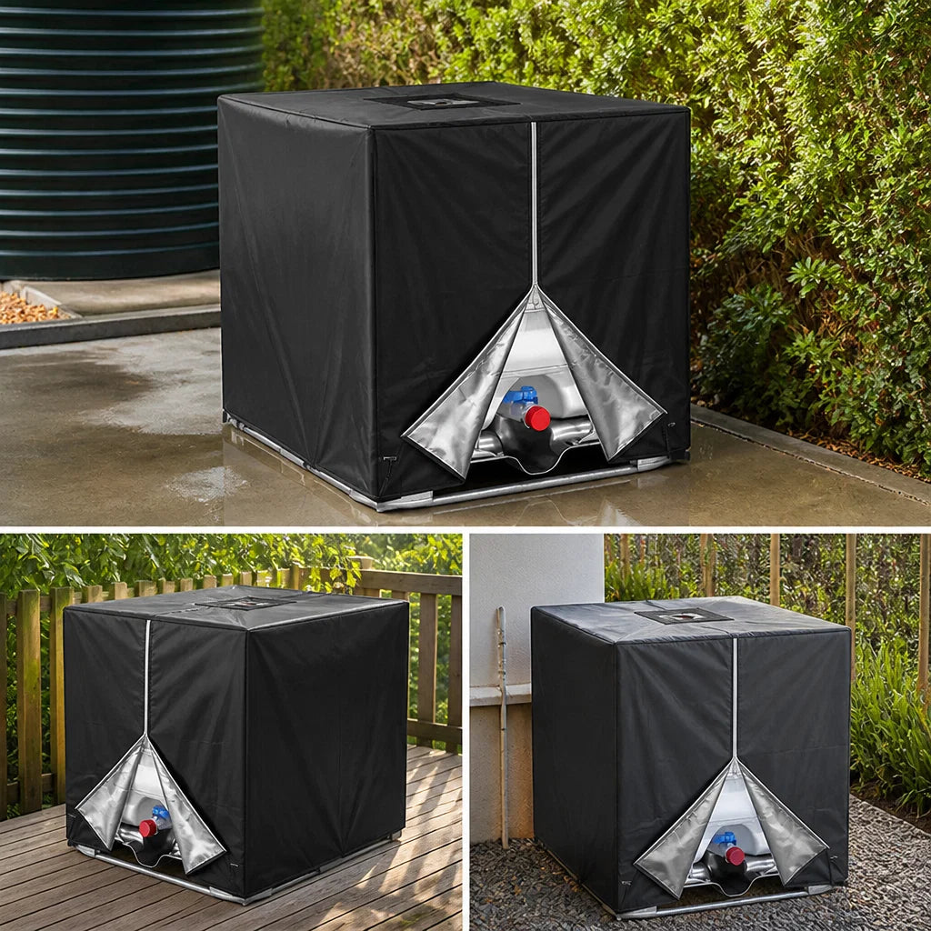 IBC Tank Cover UV-Reflective Drawstring & Top Flap