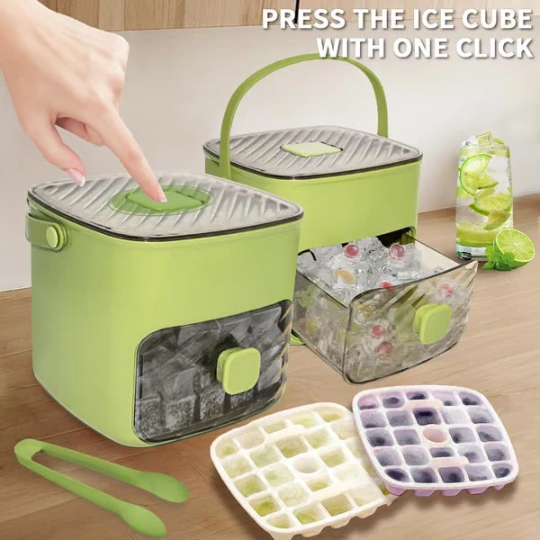 Ice Cube Maker One-Button Release 112-Cube Storage