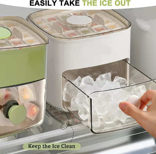 Ice Cube Maker One-Button Release 112-Cube Storage