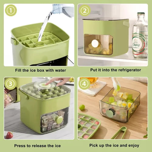 Ice Cube Maker One-Button Release 112-Cube Storage