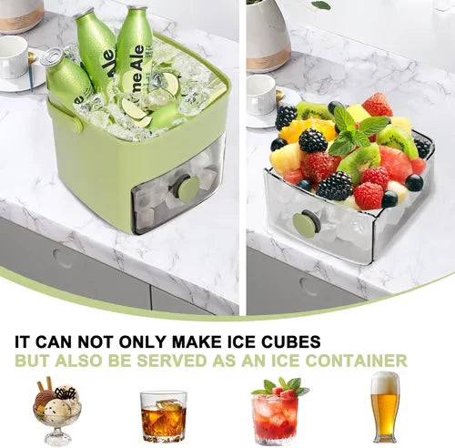 Ice Cube Maker One-Button Release 112-Cube Storage