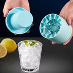 Ice Cube Tray Food-Grade Silicone Easy-Release With Lid