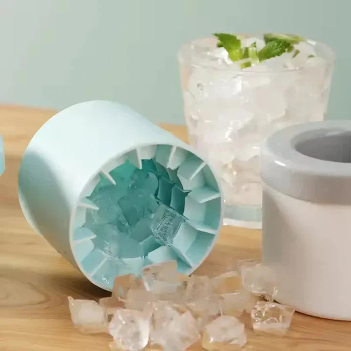 Ice Cube Tray Food-Grade Silicone Easy-Release With Lid