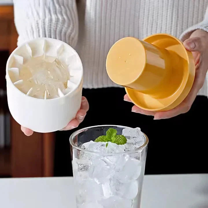 Ice Cube Tray Food-Grade Silicone Easy-Release With Lid