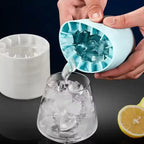 Ice Cube Tray Food-Grade Silicone Easy-Release With Lid