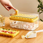 Ice Cube Tray Set Push-Release 64-Cube Airtight Container