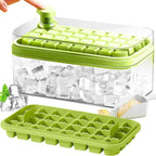 Ice Cube Tray Set Push-Release 64-Cube Airtight Container