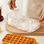 Ice Cube Tray Set Push-Release 64-Cube Airtight Container