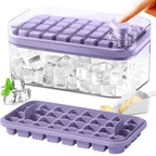 Ice Cube Tray Set Push-Release 64-Cube Airtight Container