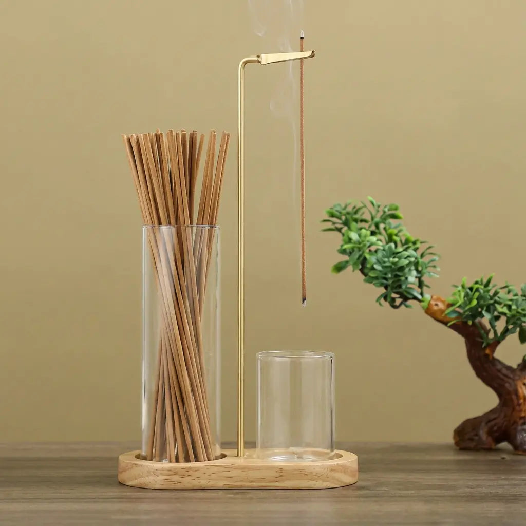 Incense & Candle Holder Dual-Function Glass Ash Catchers
