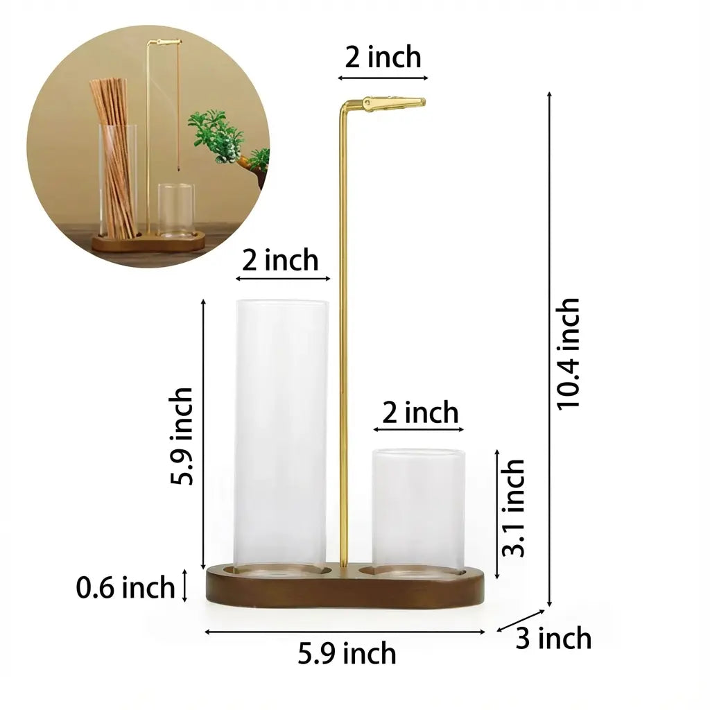 Incense & Candle Holder Dual-Function Glass Ash Catchers