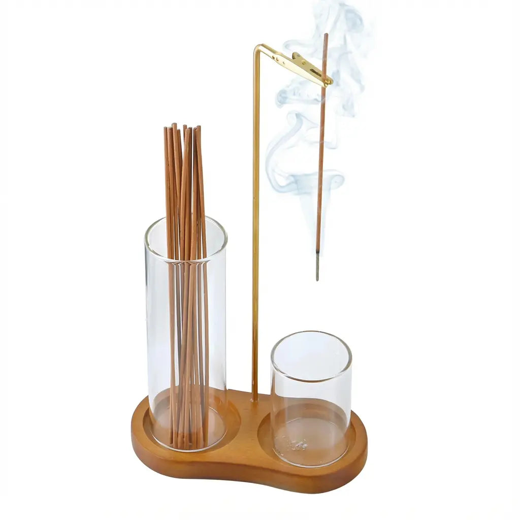Incense & Candle Holder Dual-Function Glass Ash Catchers