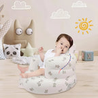 Inflatable Baby Seat Built-In Foot Pump & Non-Slip Base