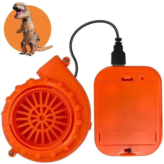 Inflatable Dinosaur Costume Battery-Powered Blower Viewing Panel & Gloves