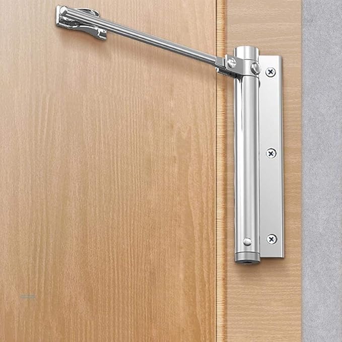 Interior Door Closer 4-Step Adjustable Stainless Steel