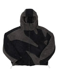 Jacket Hooded Textured Front Zipper Adjustable Drawstring Hem