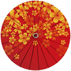 Japanese Parasol Cotton Paper & Bamboo 33.1-Inch Canopy