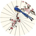 Japanese Parasol Cotton Paper & Bamboo 33.1-Inch Canopy