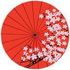 Japanese Parasol Cotton Paper & Bamboo 33.1-Inch Canopy