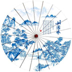 Japanese Parasol Cotton Paper & Bamboo 33.1-Inch Canopy
