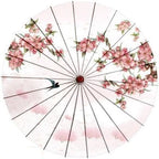 Japanese Parasol Cotton Paper & Bamboo 33.1-Inch Canopy