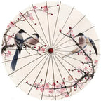 Japanese Parasol Cotton Paper & Bamboo 33.1-Inch Canopy
