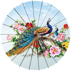 Japanese Parasol Cotton Paper & Bamboo 33.1-Inch Canopy