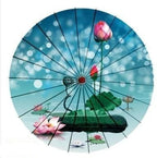 Japanese Parasol Cotton Paper & Bamboo 33.1-Inch Canopy