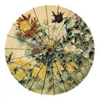 Japanese Parasol Cotton Paper & Bamboo 33.1-Inch Canopy