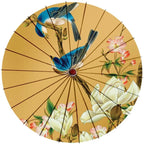 Japanese Parasol Cotton Paper & Bamboo 33.1-Inch Canopy