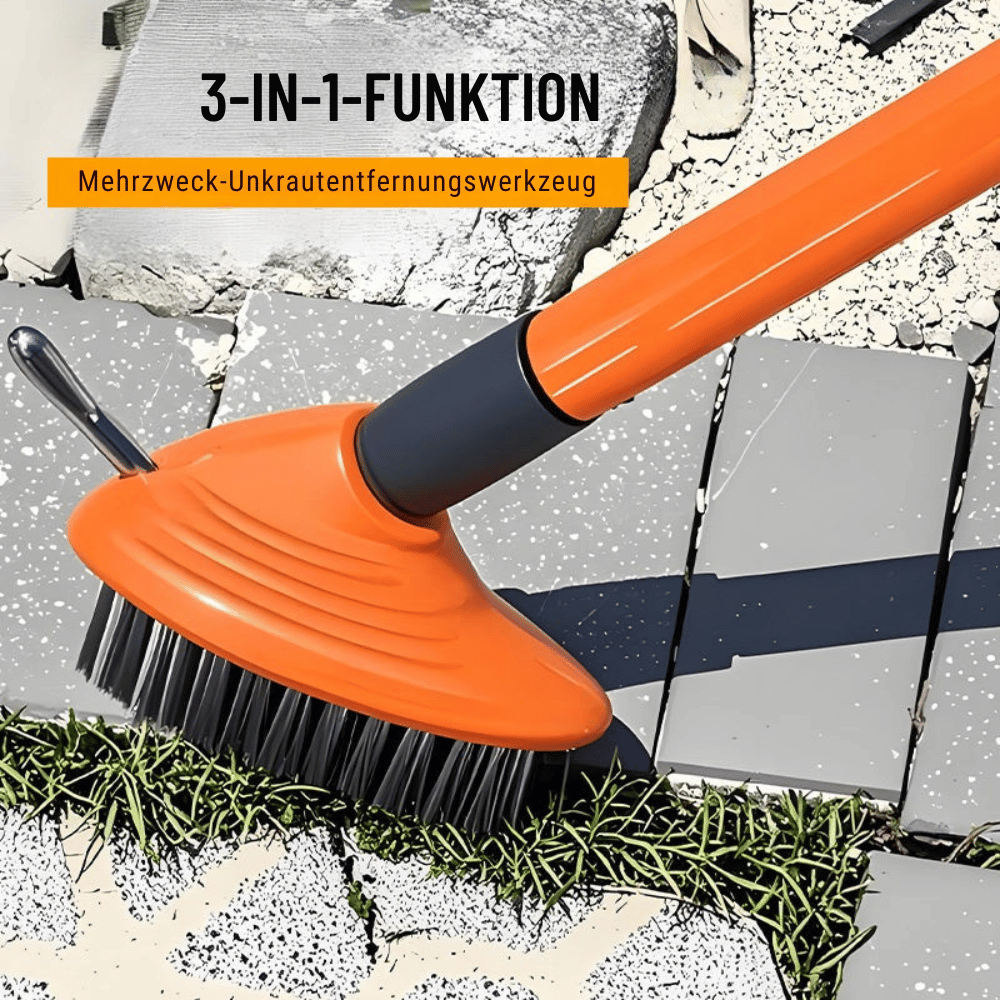 Joint Brush Set 3-In-1 Heads Steel Bristles & Telescopic Handle
