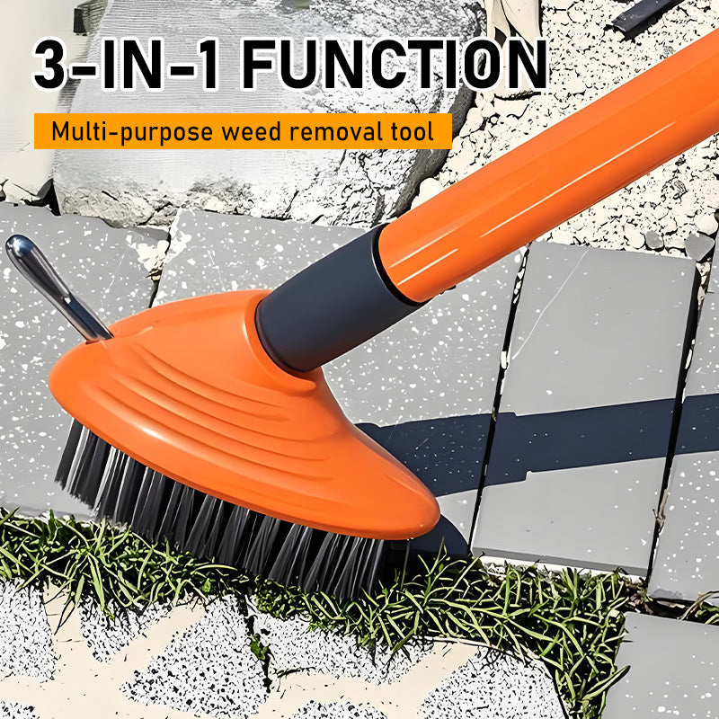 Joint Brush Set 3-In-1 Heads Steel Bristles & Telescopic Handle