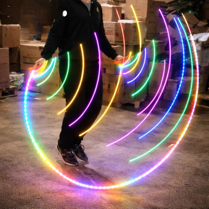 Jump Rope LED Light-Up Adjustable Length Non-Slip Handles
