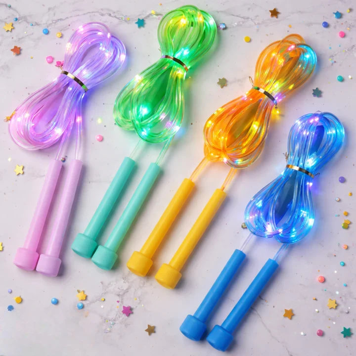 Jump Rope LED Light-Up Adjustable Length Non-Slip Handles