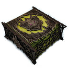 Keepsake Box Wooden Laser-Cut Dragon Design for Game Pieces & Collectibles
