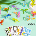 Kids 3D Puzzle Set Cardboard Punch-Out 25-125 Pieces