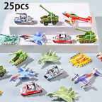 Kids 3D Puzzle Set Cardboard Punch-Out 25-125 Pieces