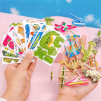Kids 3D Puzzle Set Cardboard Punch-Out 25-125 Pieces