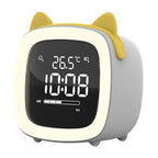 Kids Alarm Clock USB-C Rechargeable Dimmable Night Light