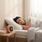 Kids Alarm Clock USB-C Rechargeable Dimmable Night Light